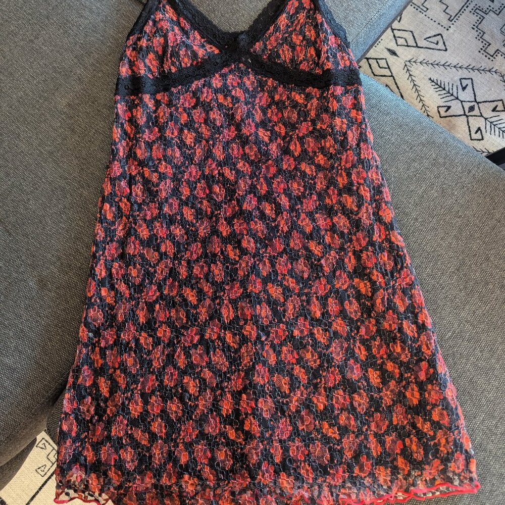 Urban Outfitterssize Medium Black Lace Floral Dress